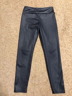 Art Class Faux Leather Leggings - Black